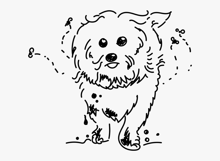 Dirty Dog Clipart Black And White, HD Png Download, Free Download