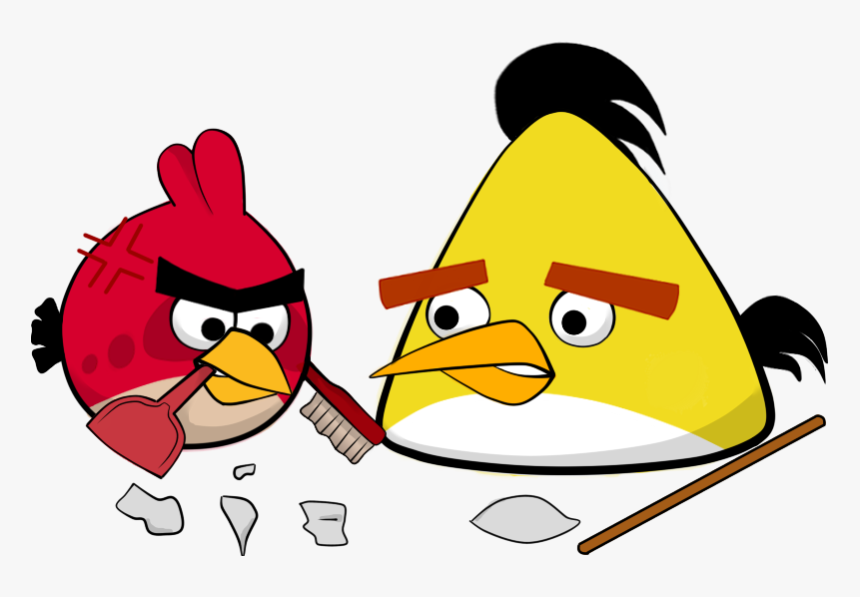 Angry Birds Art Red Yellow - Angry Birds Yellow And Red, HD Png Download, Free Download