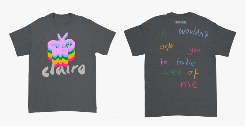 Rainbow Butterfly Grey T, HD Png Download, Free Download