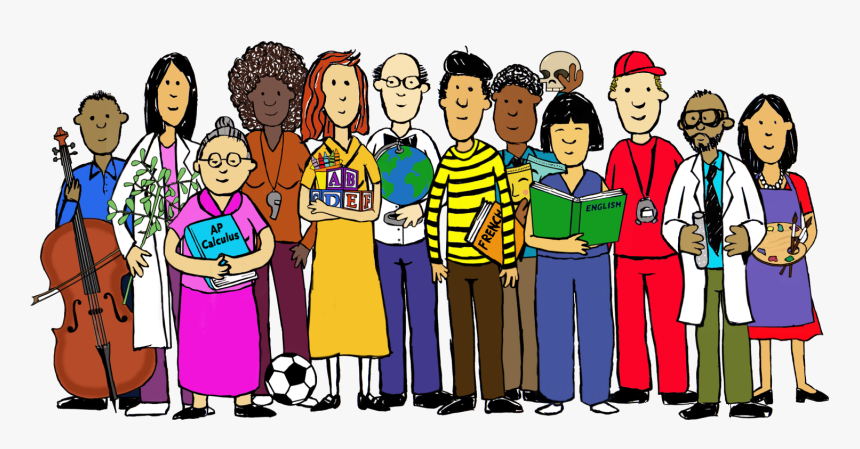 Group Of Teachers Cartoon, HD Png Download, Free Download