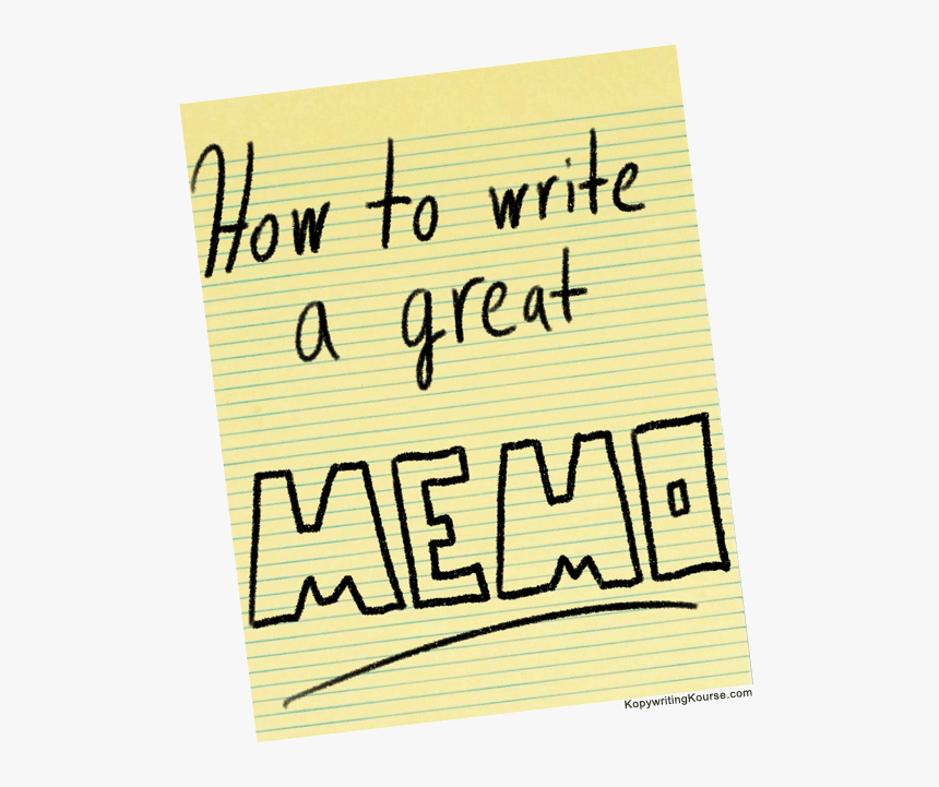 How To Write A Great Memo - Memo, HD Png Download, Free Download