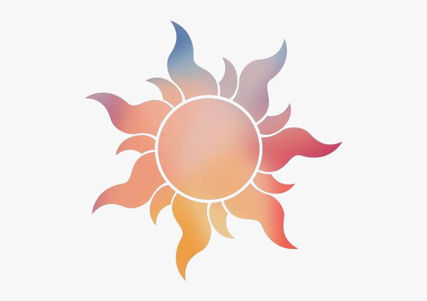 Colorful Sun Tattoo Designs Png Transparent Image - Rapunzel Sun, Png Download, Free Download