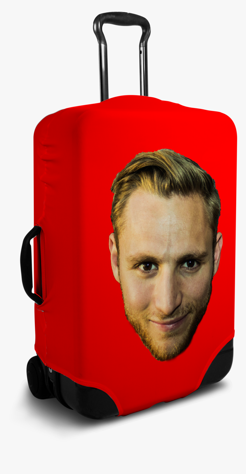 Custom Red Luggage Cover With Personalized Face"
 Class="lazy, HD Png Download, Free Download