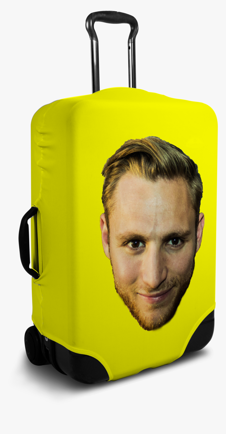 Custom Yellow Luggage Cover With Personalized Face"
 - Sushi Suitcase Cover, HD Png Download, Free Download