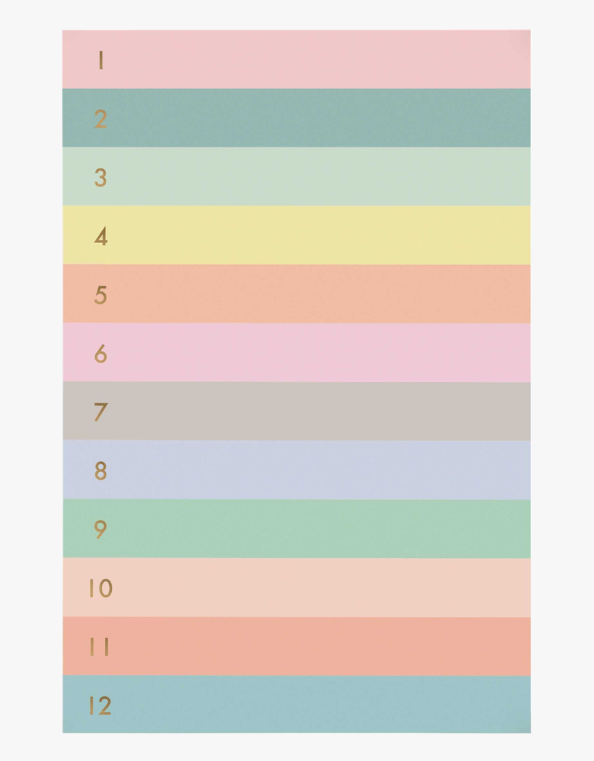 Numbered Color Block Memo - Beige, HD Png Download, Free Download