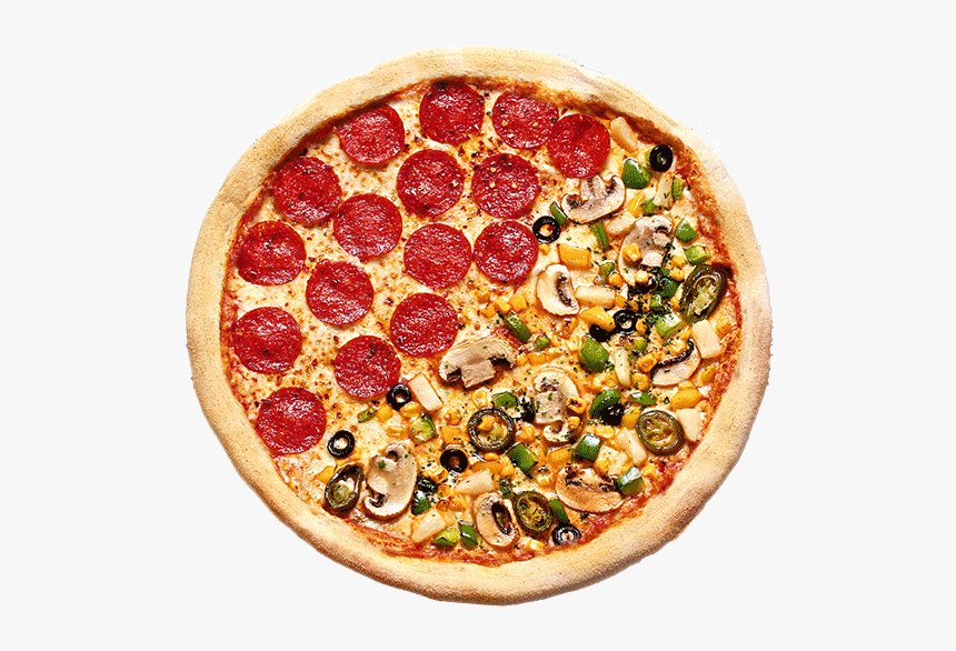 Half & Half - Pizza Png, Transparent Png, Free Download