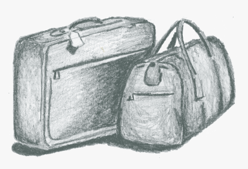 Luggage - Travel Bag Clipart Black And White, HD Png Download, Free Download