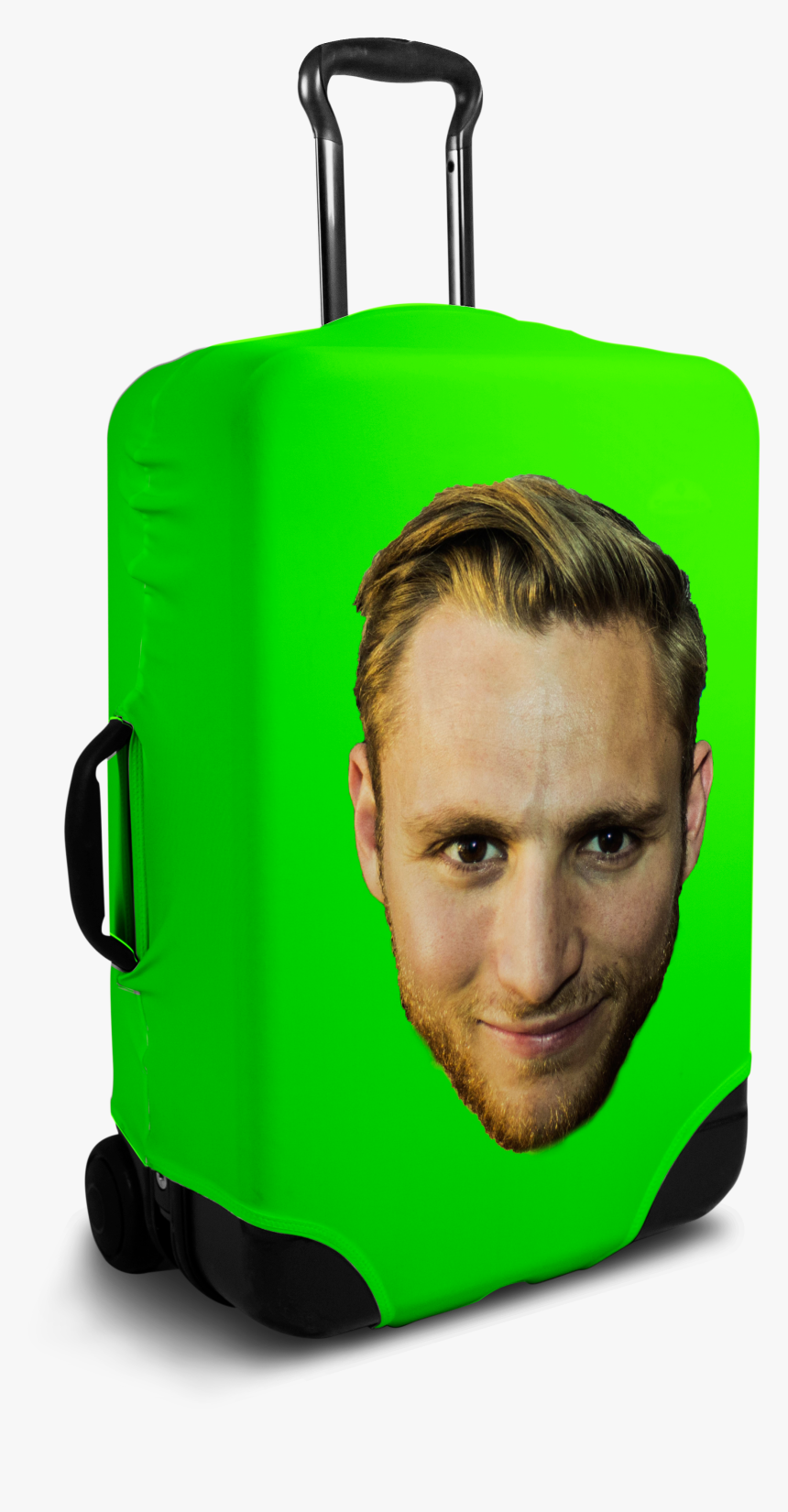 Custom Green Luggage Cover With Personalized Face"
 - Luggage With Logo, HD Png Download, Free Download