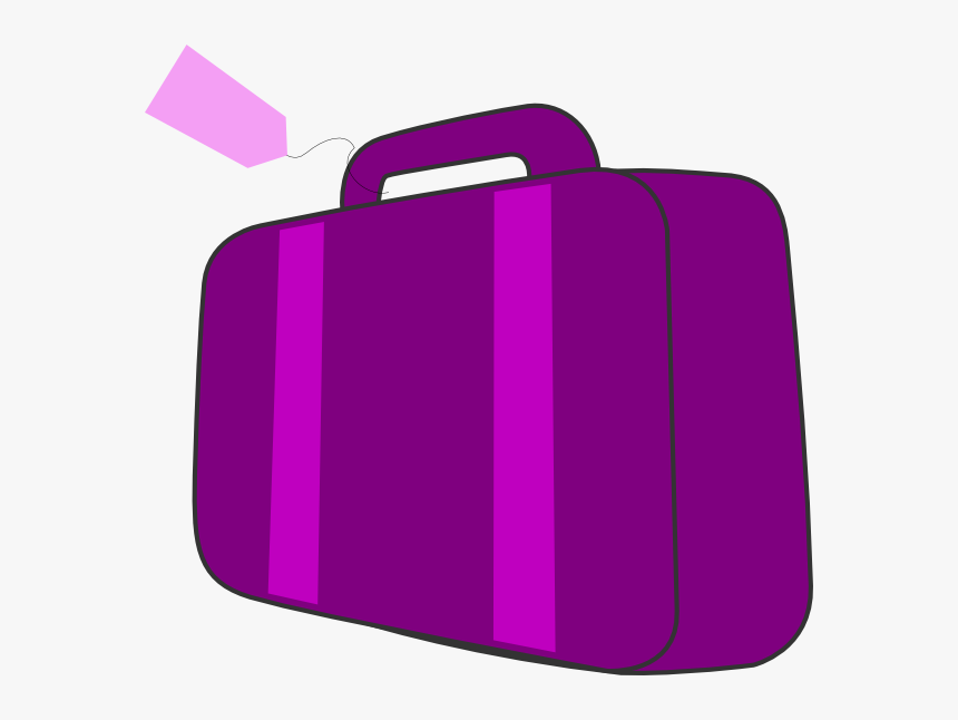 Purple Suitcase Clip Art - Purple Suitcase Clipart, HD Png Download, Free Download