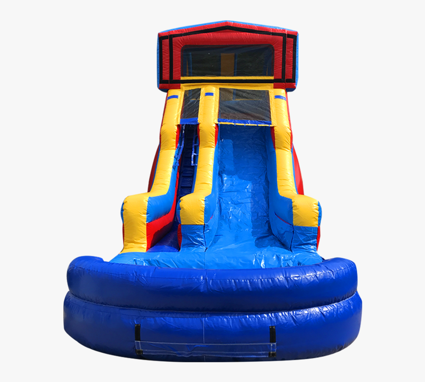 18 Ft Tall 30 Ft Long Module Slide With Pool - Inflatable, HD Png Download, Free Download