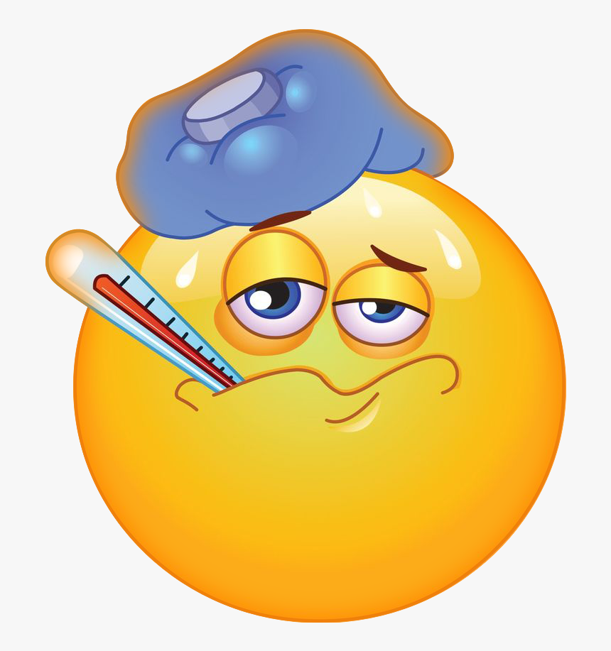 Vector Transparent Library Dp Bbm Sakit Flue Health - Sick Emoticon, HD