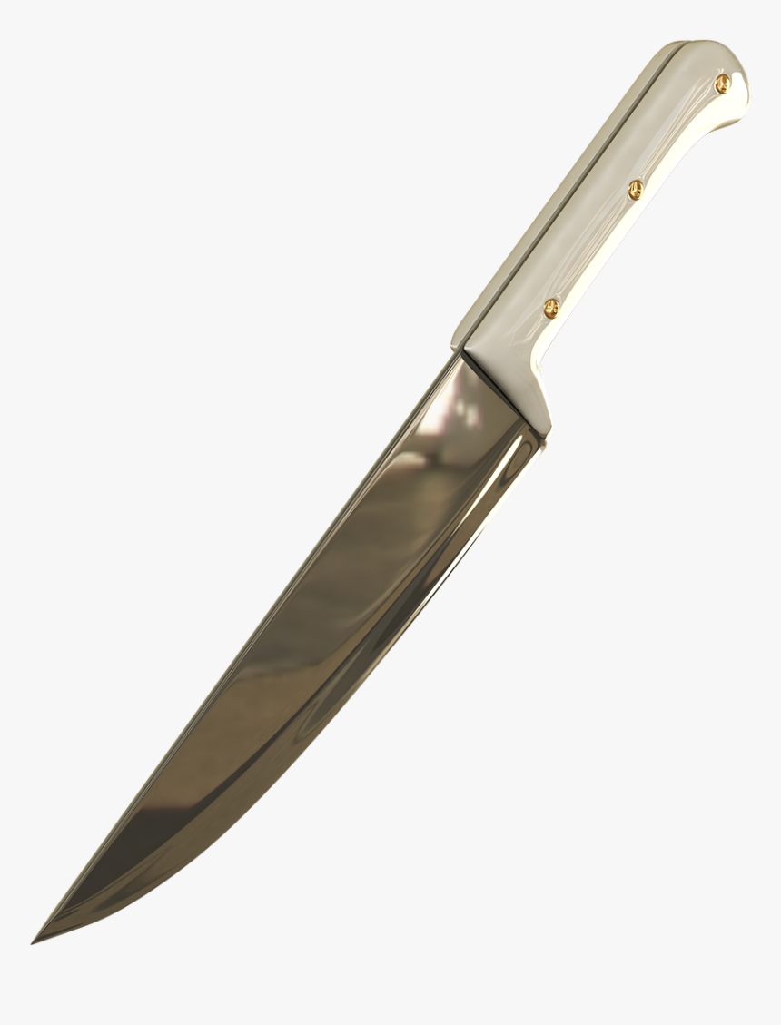 Knife Kitchen Shiny Metal Transparent Background Free - Hunting Knife, HD Png Download, Free Download