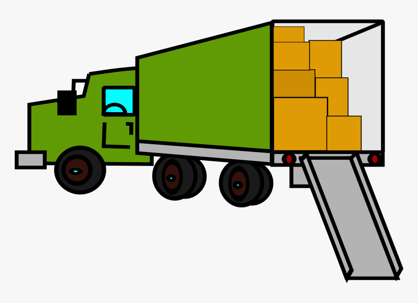 Transparent Background Moving Truck Clipart, HD Png Download, Free Download
