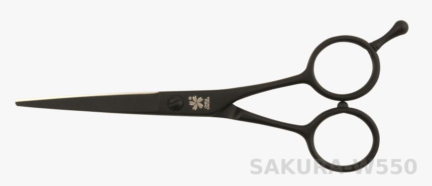W550- Professional Hair Cutting Shears For Hairdressers - Sakura Black Scissor, HD Png Download, Free Download
