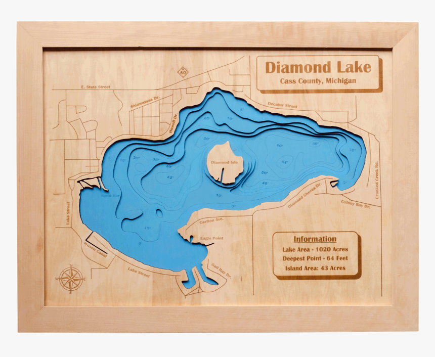 Diamond Lake 3d Map - Poster, HD Png Download, Free Download
