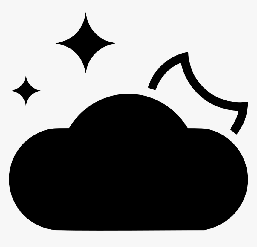 Forecast Clouds Stars Moon Night - Icon, HD Png Download, Free Download