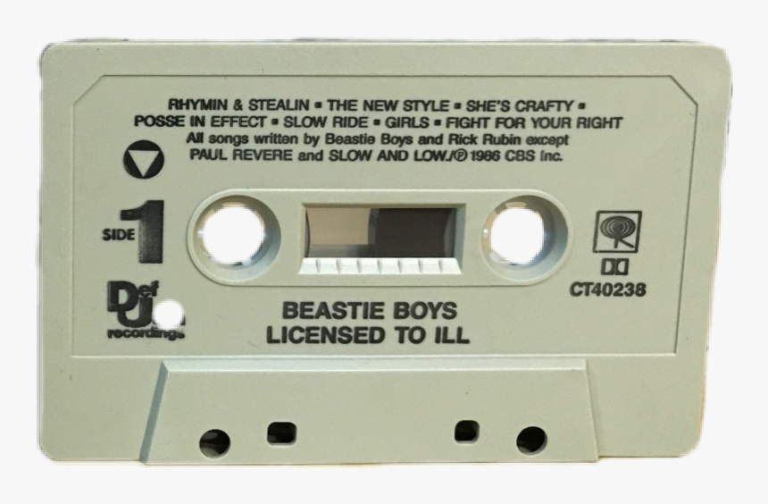 Casette Tape Casettetape Beastieboys 80s Freetoedit - Beastie Boys Cassette Licenced To Ill, HD Png Download, Free Download