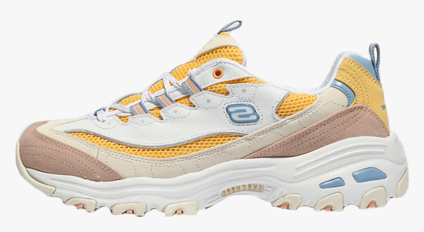 Skechers D"lites Second Chance White Yellow - Skechers D Lites Second Chance, HD Png Download, Free Download