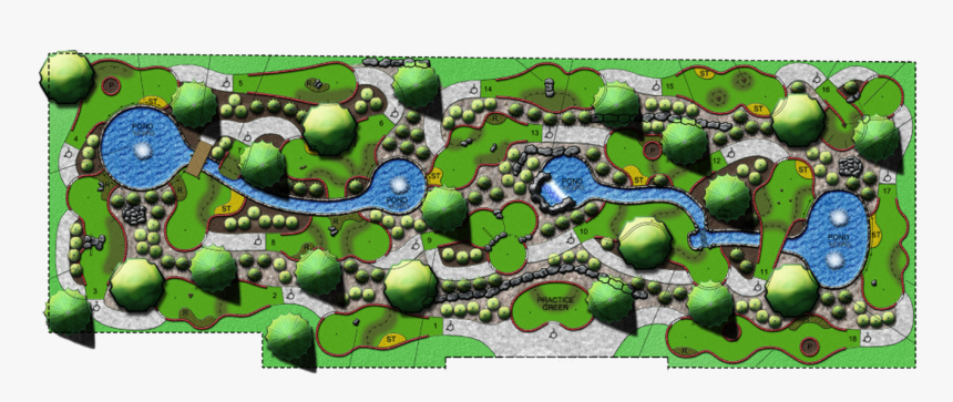 Mini Golf Course Render Plan, HD Png Download, Free Download