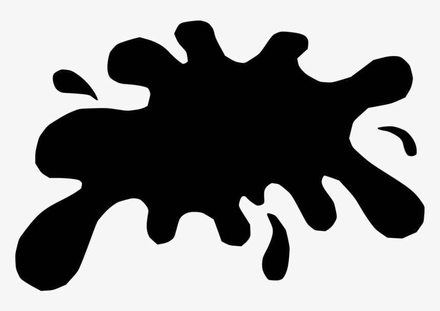 Silhouette,monochrome Photography,tree - Splat Silhouette, HD Png Download, Free Download