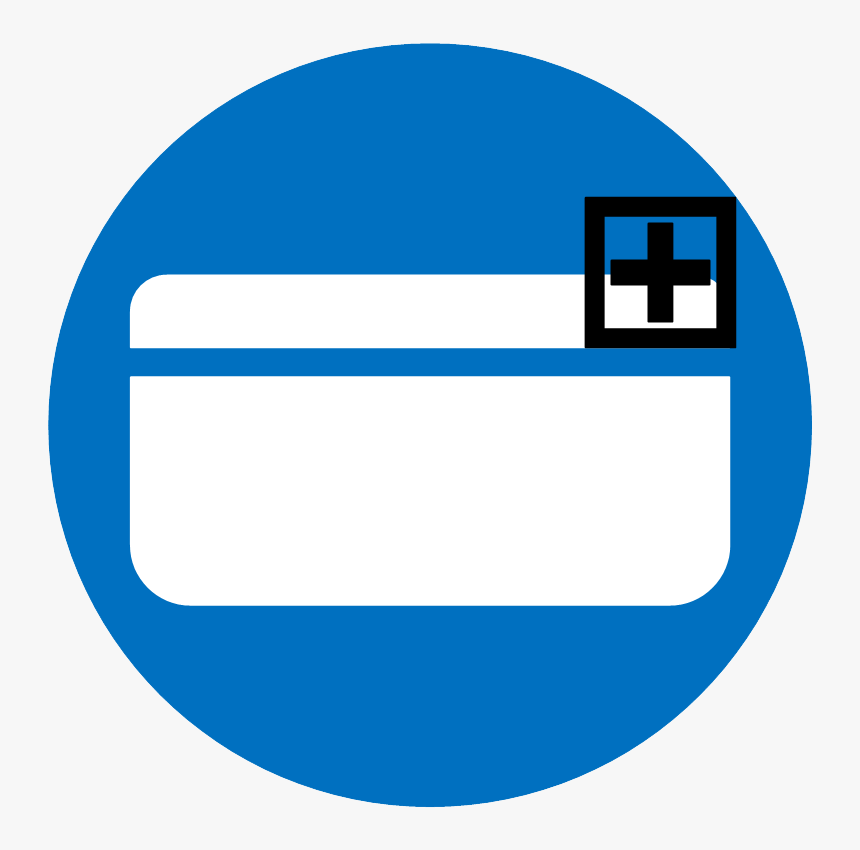 Vector Icon Of A Credit Card With A Plus Sign - Blue Card Icon, HD Png Download, Free Download