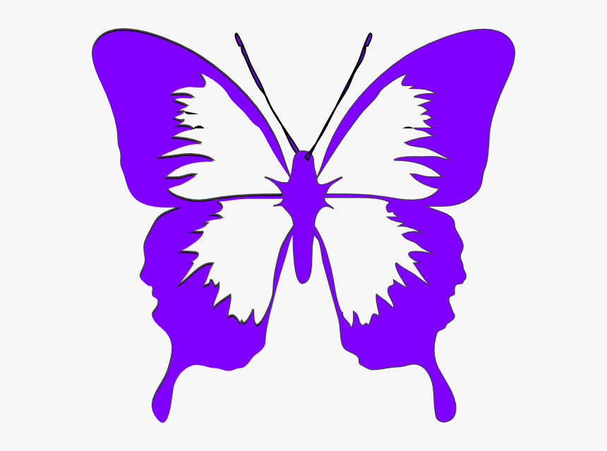 Black And White Butterfly Icon, HD Png Download, Free Download