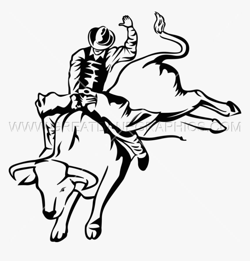 Drawing At Getdrawings Com - Simple Bull Riding Drawing, HD Png Download, Free Download
