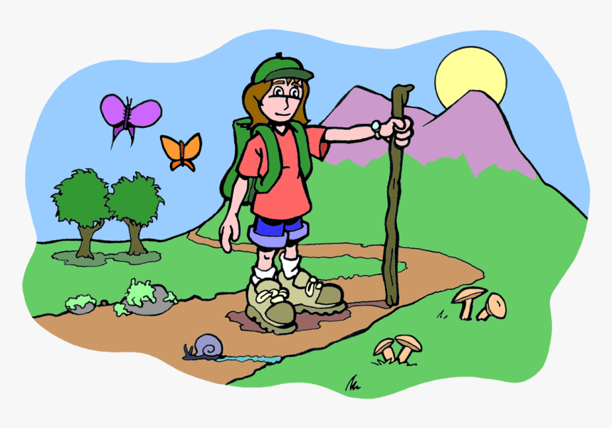Mountain Clipart Hike - Go Hiking Clipart Png, Transparent Png, Free Download