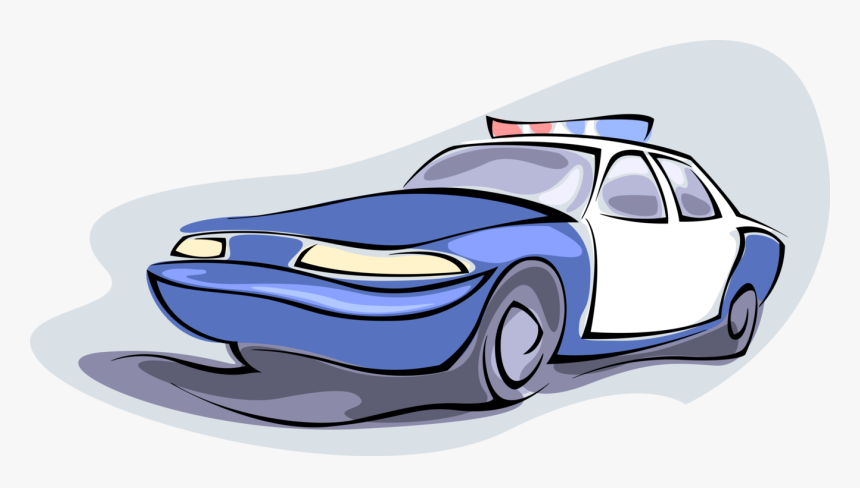 Vector Illustration Of Law Enforcement Police Car Cruiser, HD Png Download, Free Download