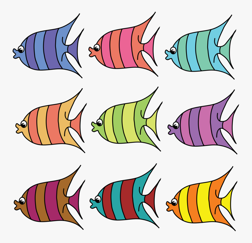 Transparent Sea Creatures Png - Colorful Fish Free Printable, Png Download, Free Download