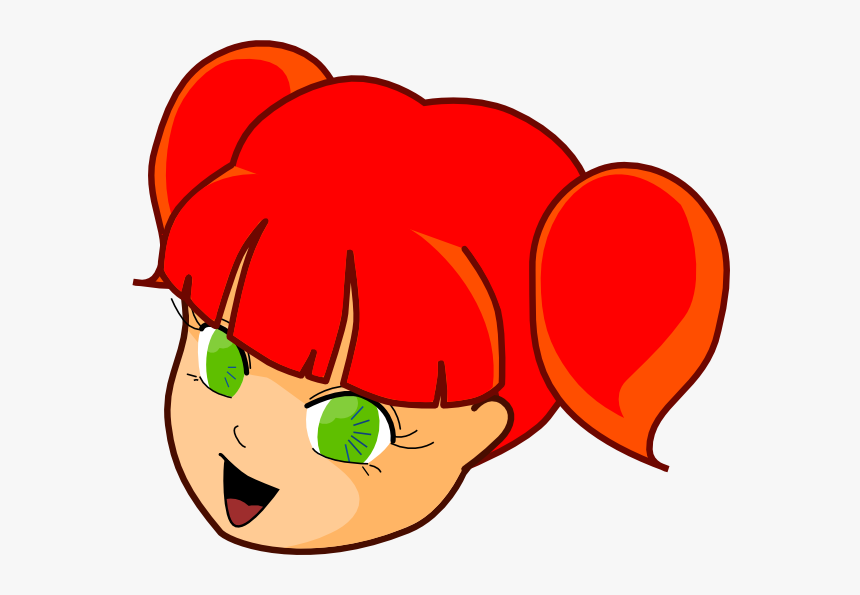 Transparent Vector Hair Png - Red Haired Girl Clipart, Png Download, Free Download