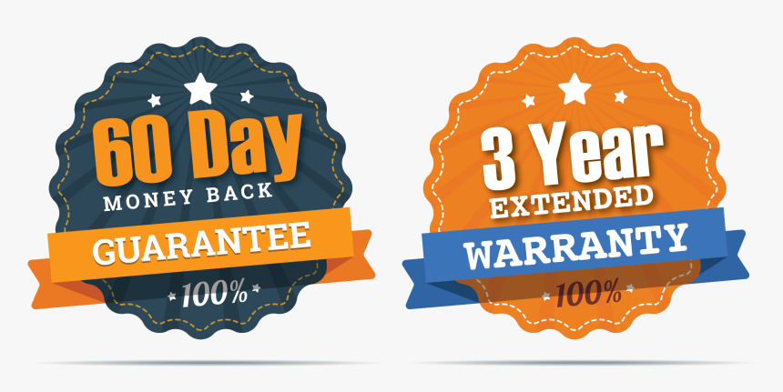 3 Year Extended Warranty & 60 Day Money Back Guarantee - Illustration, HD Png Download, Free Download