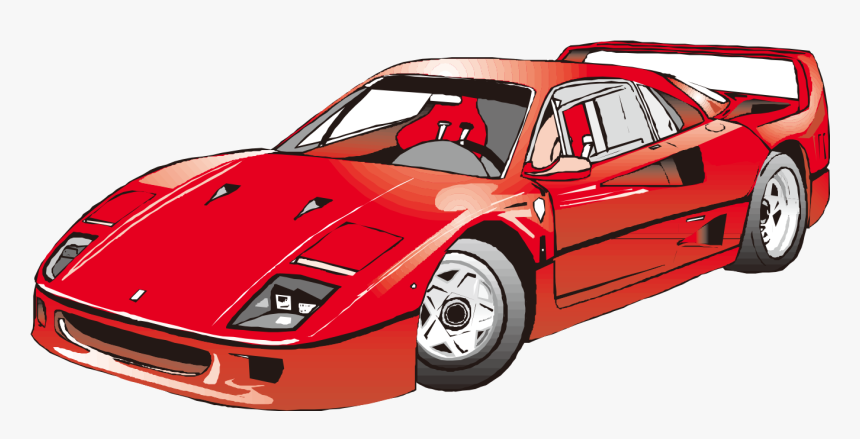 Clip Art Ferrari Clip Art Painted - Car Clip Art, HD Png Download, Free Download