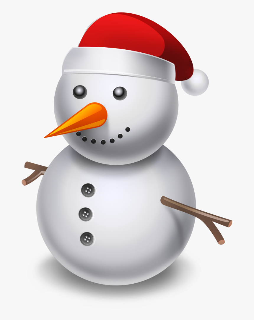 Santa Hat On Snowman, HD Png Download, Free Download