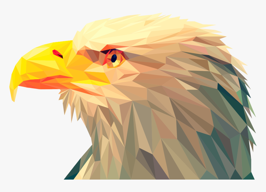 Geometric Eagle Png - Bald Eagle Low Poly, Transparent Png, Free Download