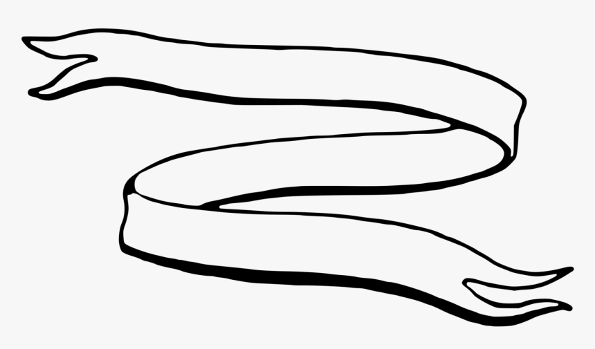 Transparent White Banner Ribbon Png - Line Art, Png Download, Free Download