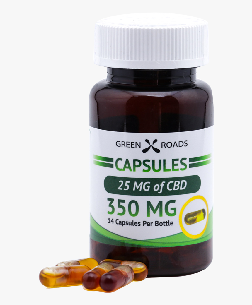 Green Roads Cbd 350 Capsules, Hd Png Download , Png - Cannabidiol Capsules, Transparent Png, Free Download