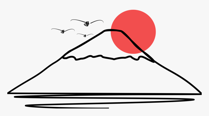 Simple Mt Fuji Lines Wabi Sabi Japan Japanese The New, HD Png Download, Free Download