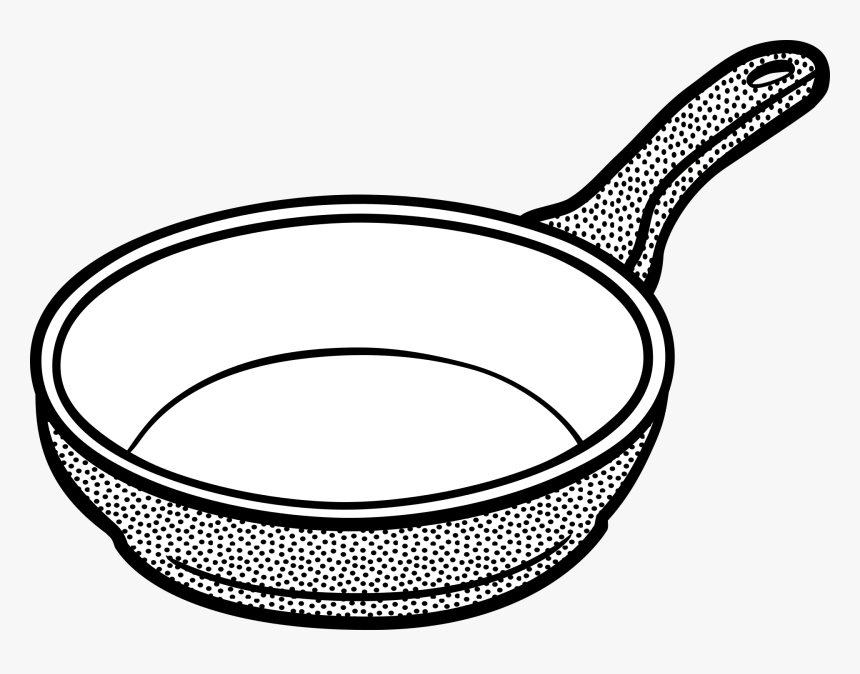 Frying Pan Clipart Black And White, HD Png Download, Free Download