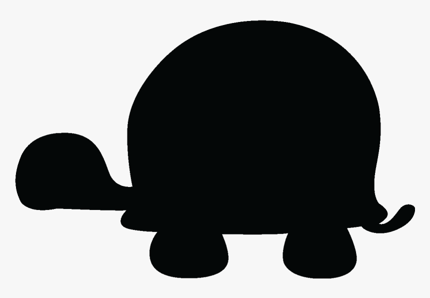 Sea Turtle Silhouette Sticker Tortoise - Cartoon Turtle Silhouette, HD Png Download, Free Download