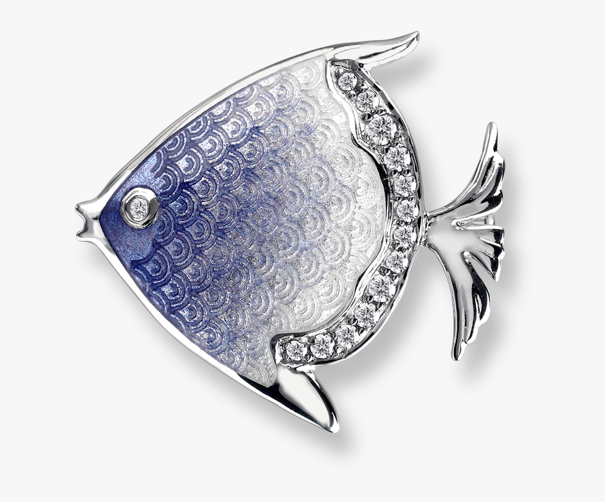 Nicole Barr Designs Sterling Silver Angelfish Brooch-purple - Diamond, HD Png Download, Free Download