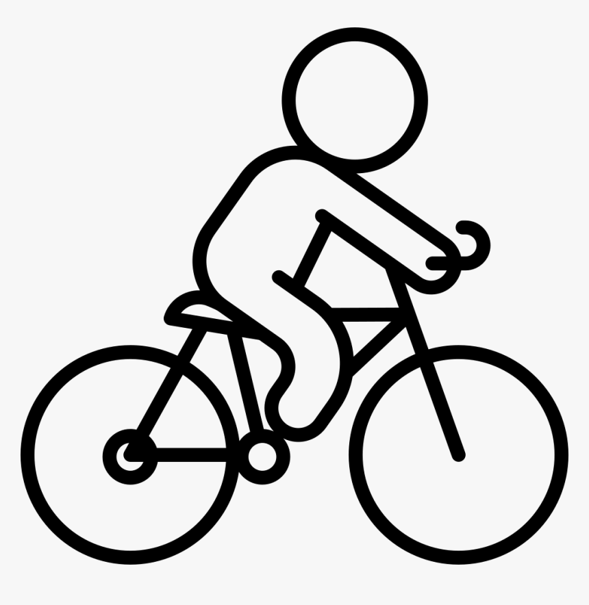 Riding Bicycle - Dibujo De Una Persona En Bicicleta, HD Png Download, Free Download