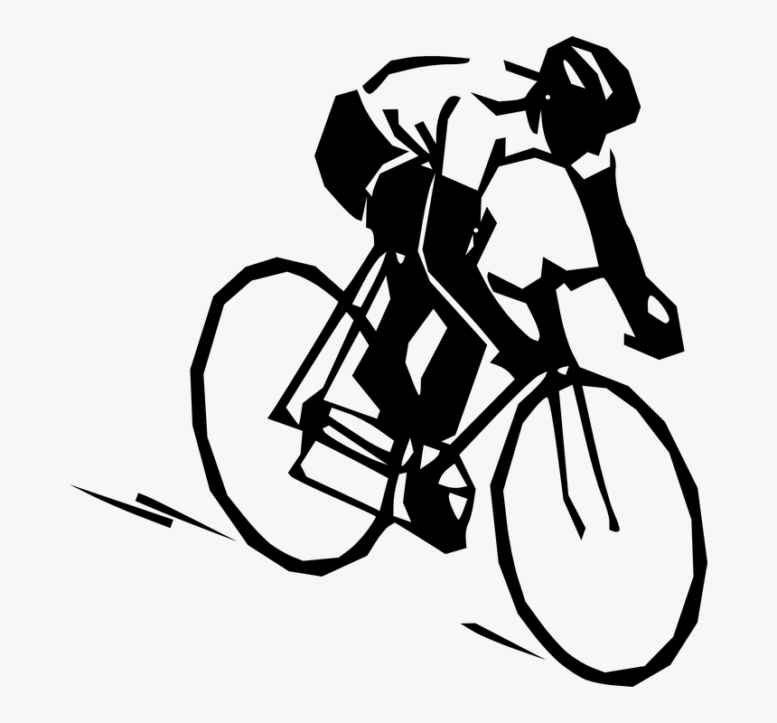 Bike Png Black And White - Cycling Clip Art, Transparent Png, Free Download