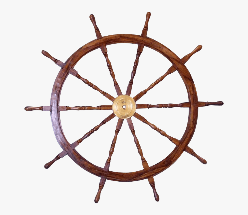 Wooden 36-inch Ship Wheel - Transparent Ship Wheel Png, Png Download, Free Download