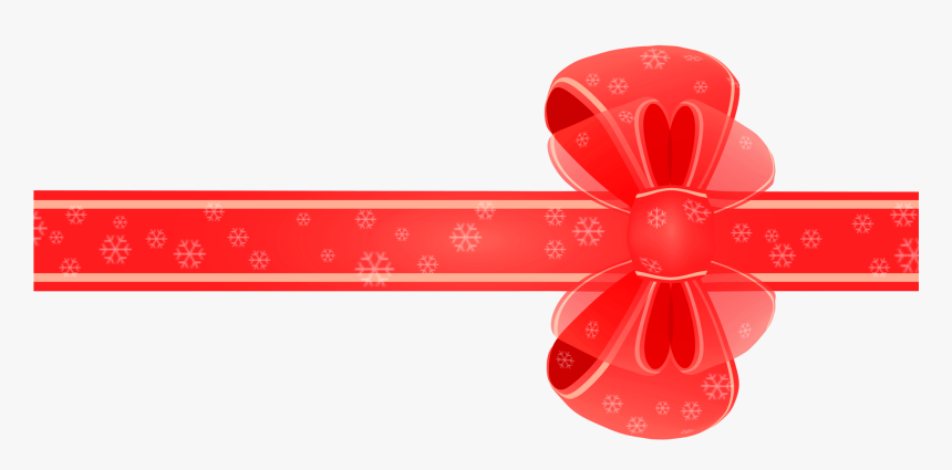 Ribbon Red Snowflake Holiday Png And Psd - Holiday Ribbon Clipart, Transparent Png, Free Download