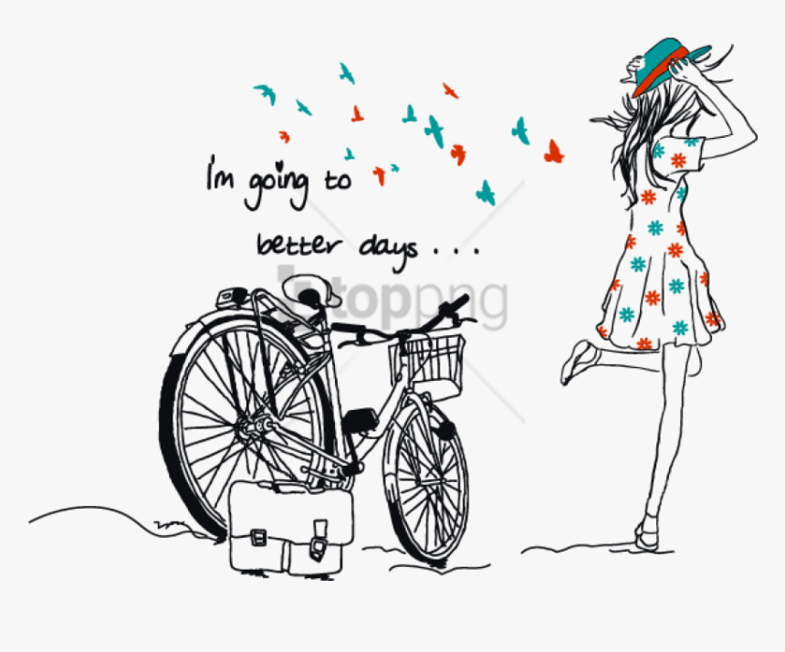 Free Png Girl Quotes Who Love Riding Bike Png Image, Transparent Png, Free Download