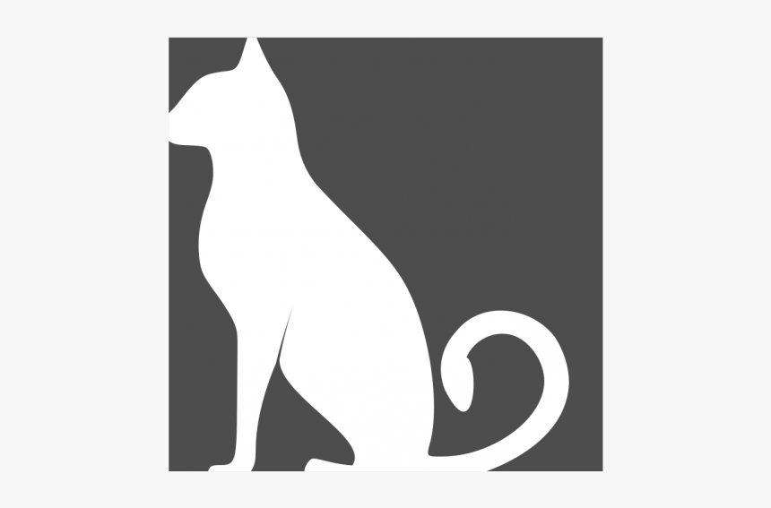 Cat Logo Dog Silhouette Stencil - Cat, HD Png Download, Free Download