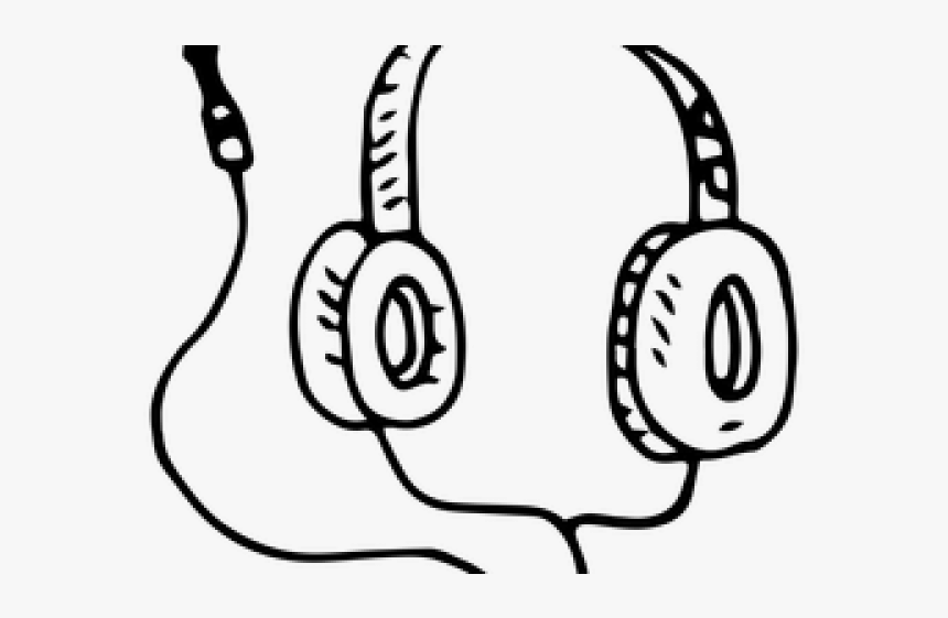 Drawn Headphones Music Note Clip Art - Headphones Png Background Free, Transparent Png, Free Download