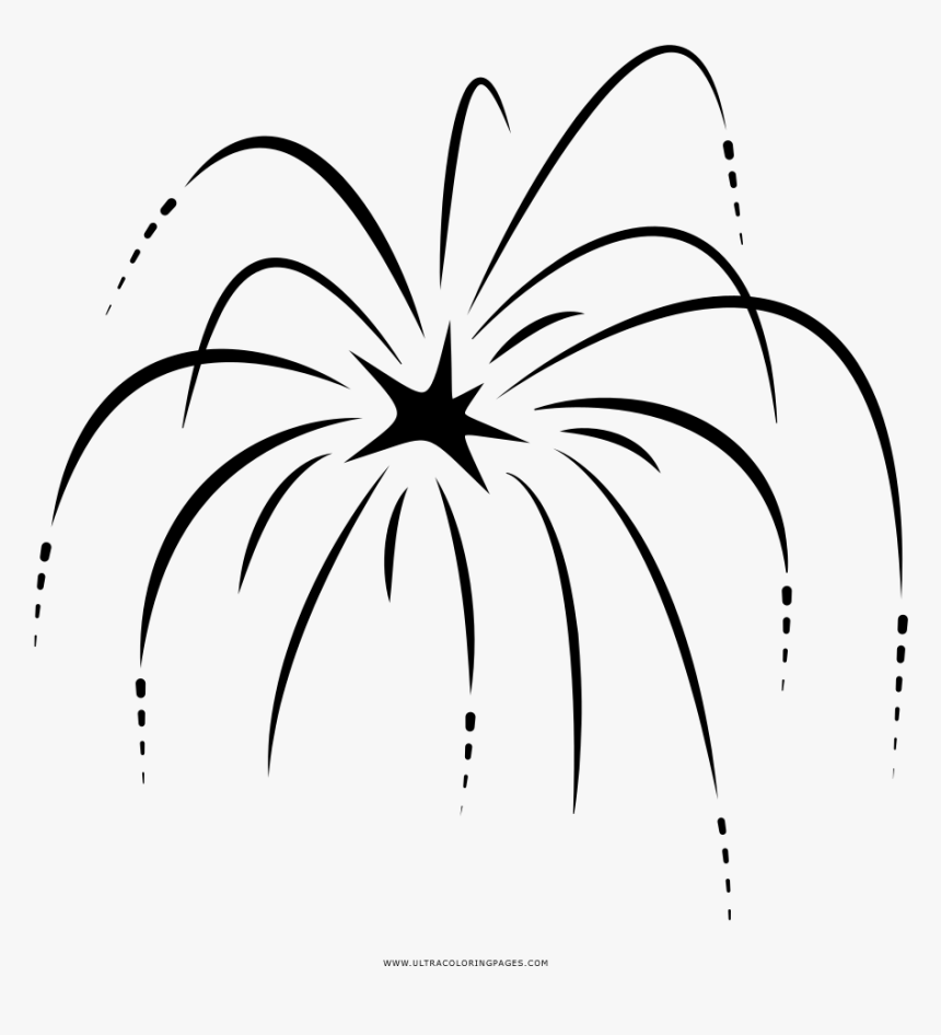 Fogos De Artifício Coloring Page - Fogos Para Colorir, HD Png Download, Free Download