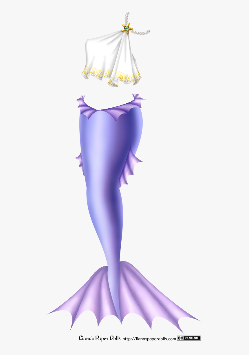 Paper Doll Mermaid Tail, HD Png Download, Free Download